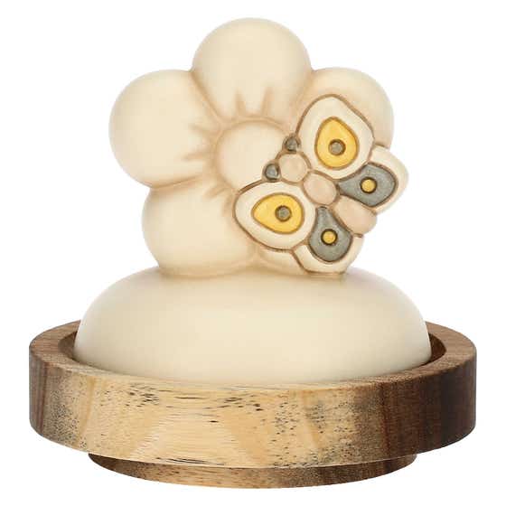 Elegance gla&szlig; jar with wooden lid, small