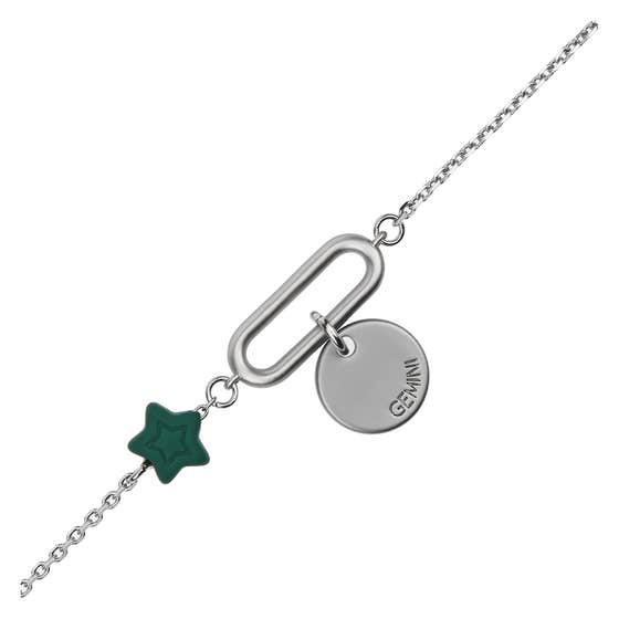Bracelet with star and pendant "Gemini"