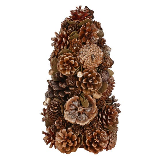 Decorative tree with pine cones