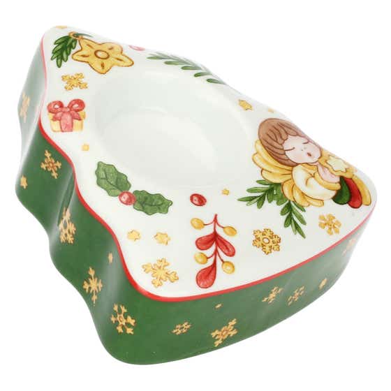 Sorprese di Natale porcelain gift-shaped tealight holder