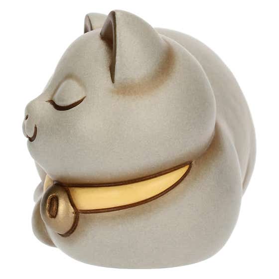 Momi cat with ceramic bell, small