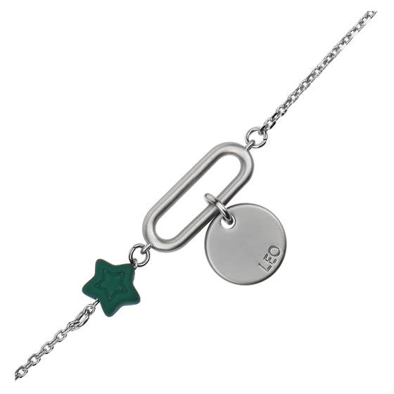 Bracelet with star and "Leo" pendant