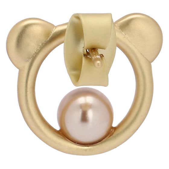 Teddy earrings with pearl