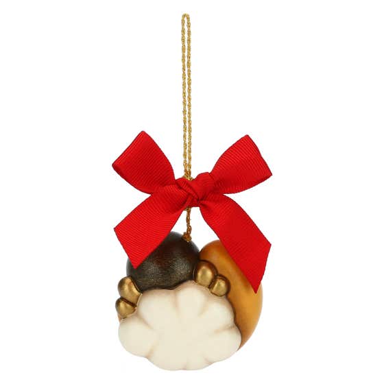 Angel on moon Christmas decoration, small