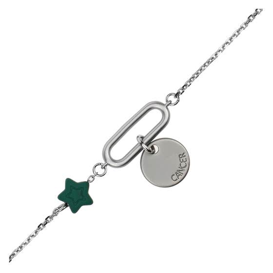 Bracelet with star and pendant "Cancer"