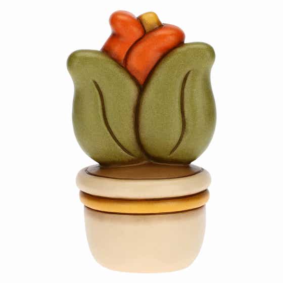 Flowerpot ornament with tulip and butterfly - For You