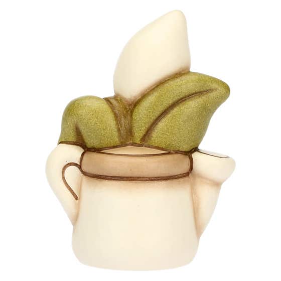 Mini ceramic watering can with calla lily