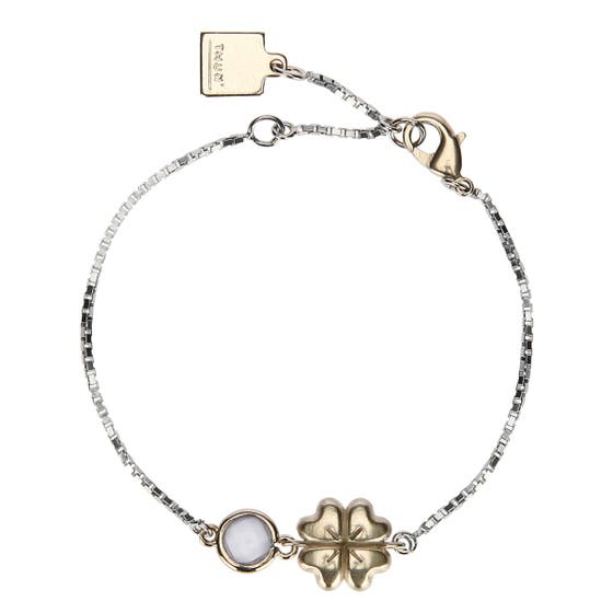 Bracelet with four-leaf clover