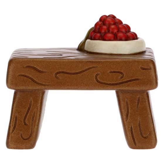 Table with fruit for the Traditional Nativity Scene