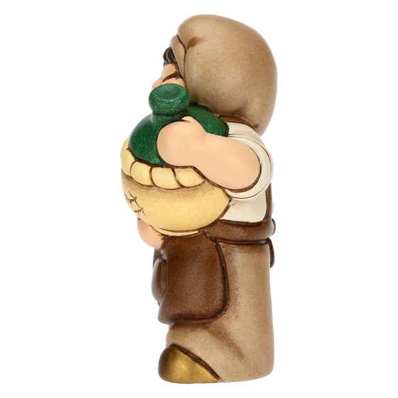 Presepe Cla&szlig;ico ceramic tavern owner with wine flask white