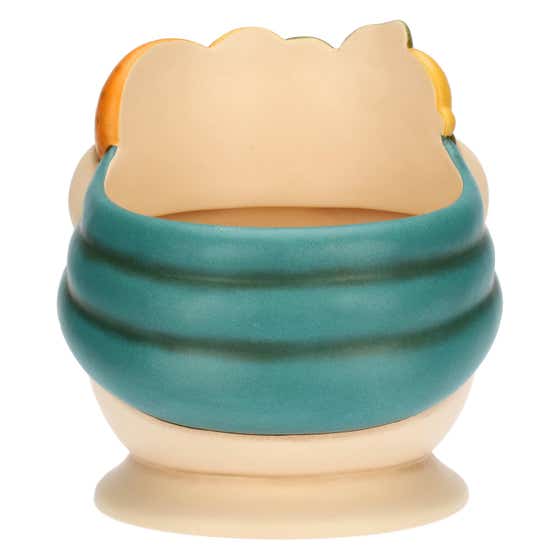 Ceramic Teddy crown with lemons and ladybird Ella flowerpot holder, large