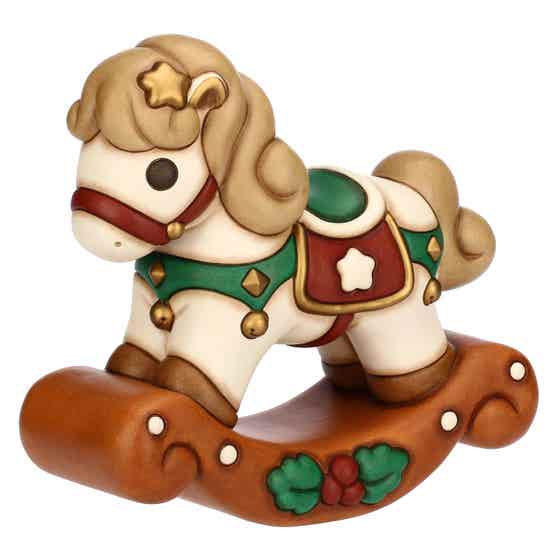 Large ceramic rocking horse