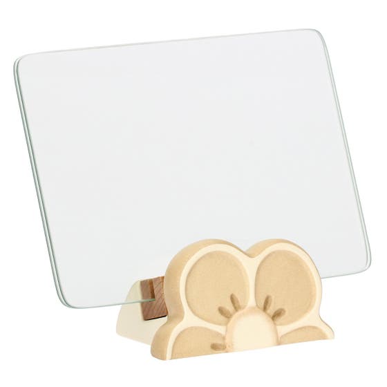 Portafoto in vetro e ceramica con base a forma di fiore Iconic Elegance