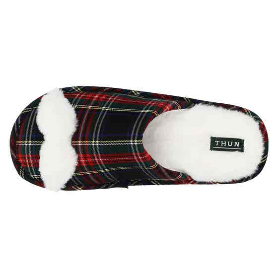 Tartan slippers with moustache, for him - 40/41