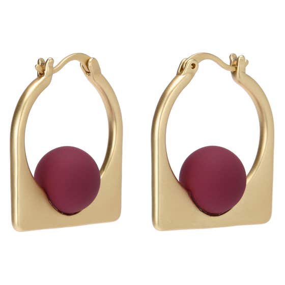 Colored sphere earrings