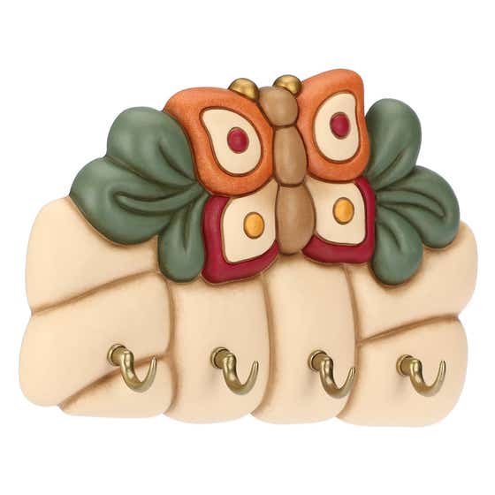 AbbracciAMI ceramic key holder with 4 hooks