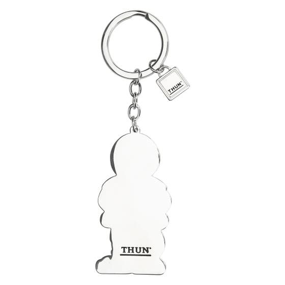 Metal footballer keyring