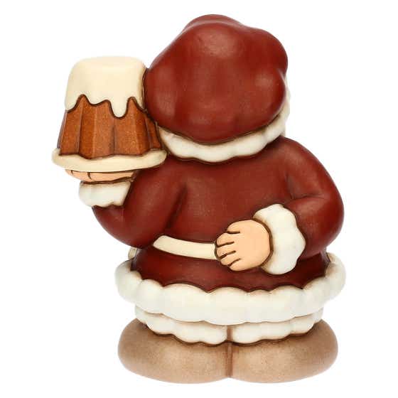 Santa Claus with ceramic pandoro, medium