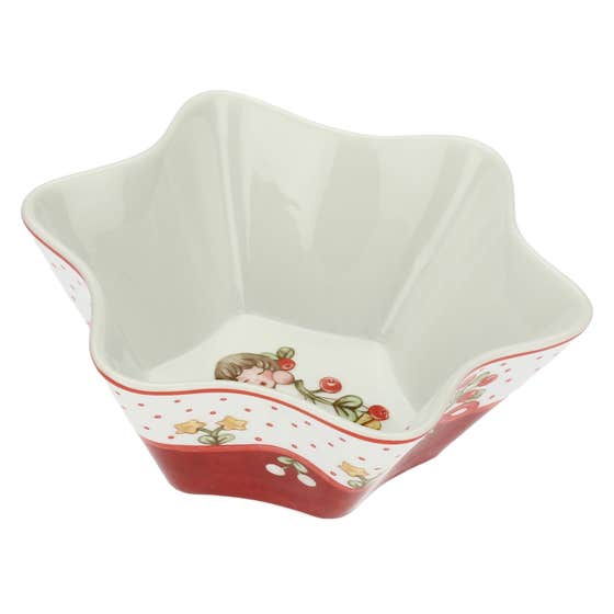 Sweet Christmas medium star porcelain bowl