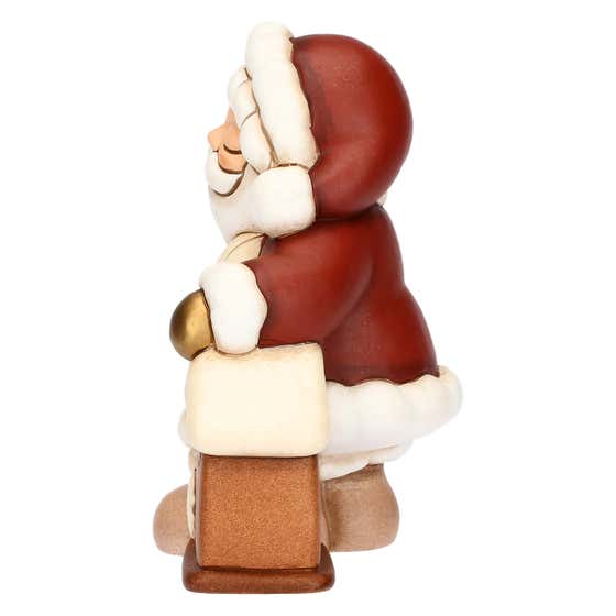 Santa Claus with ceramic mailbox, medium