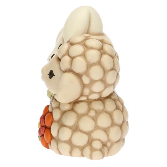 Couple bunny Ester and little lamb with flower