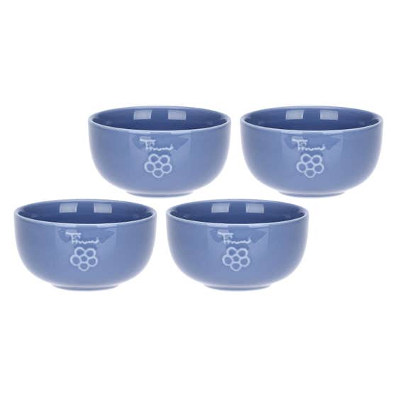 Set of 4 bowls with tray, Oasi