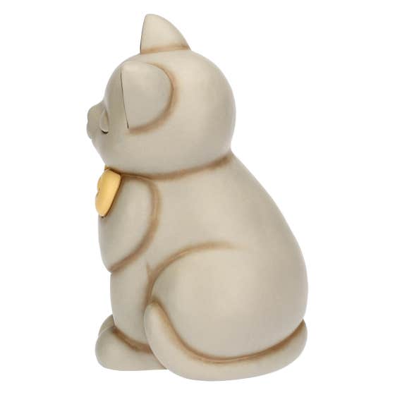 Momi cat with bow in ceramic, large