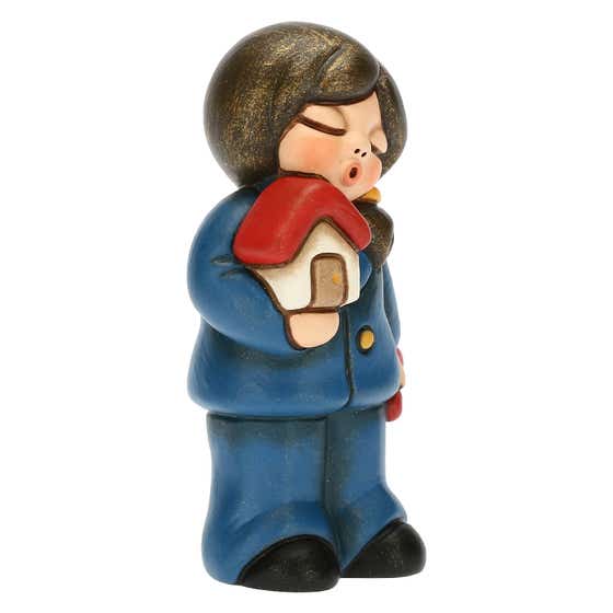 Boy architect with house