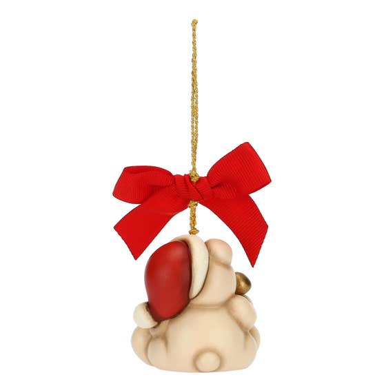 Teddy with bubbly Christmas tree decoration, small