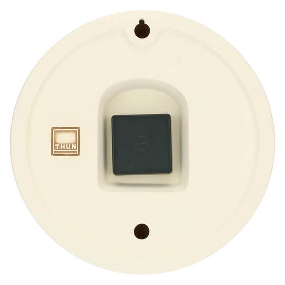 Wall clock with flowers, ladybirds and lucky four-leaf clovers