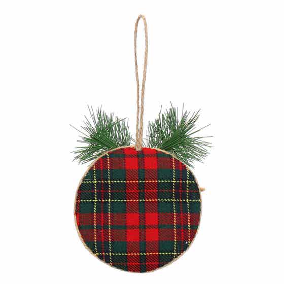 Set of 4 fabric Christmas balls