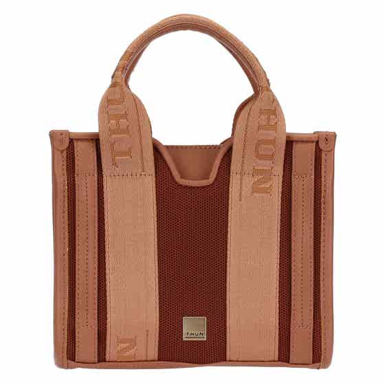 Shopper in polyester and eco-leather, small