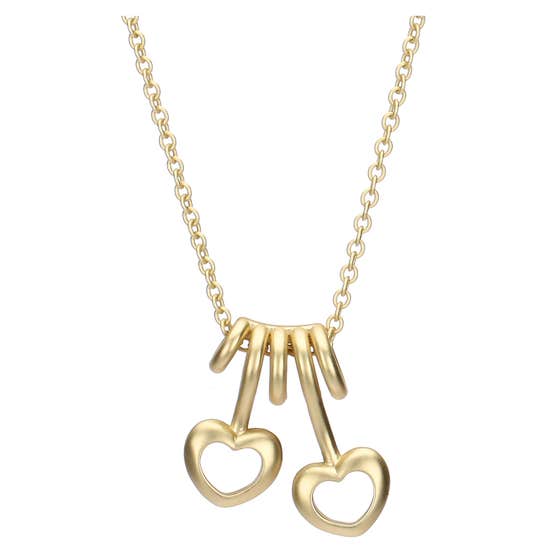 Necklace with two hearts