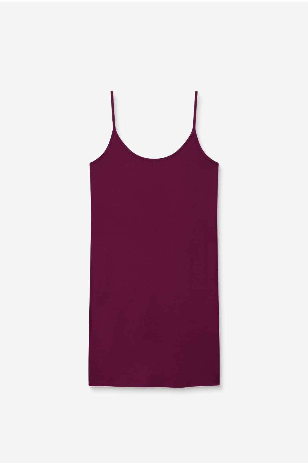 Donkerpaarse jersey slip jurk