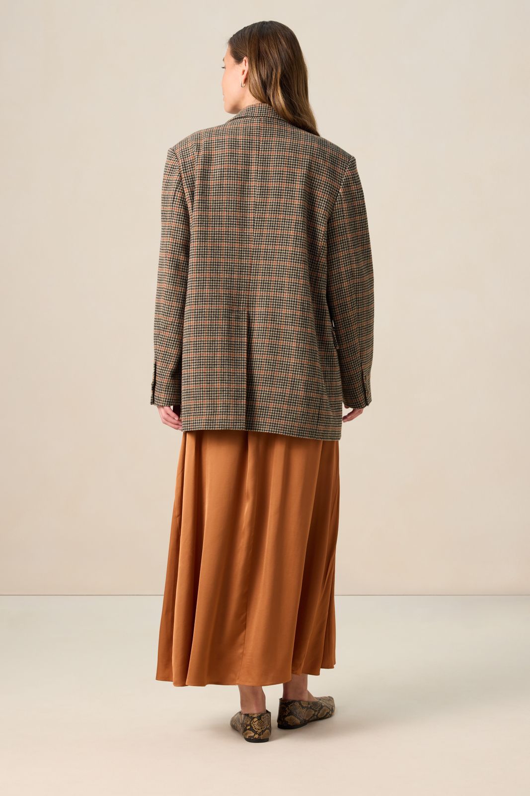 Lichtbruine maxi rok