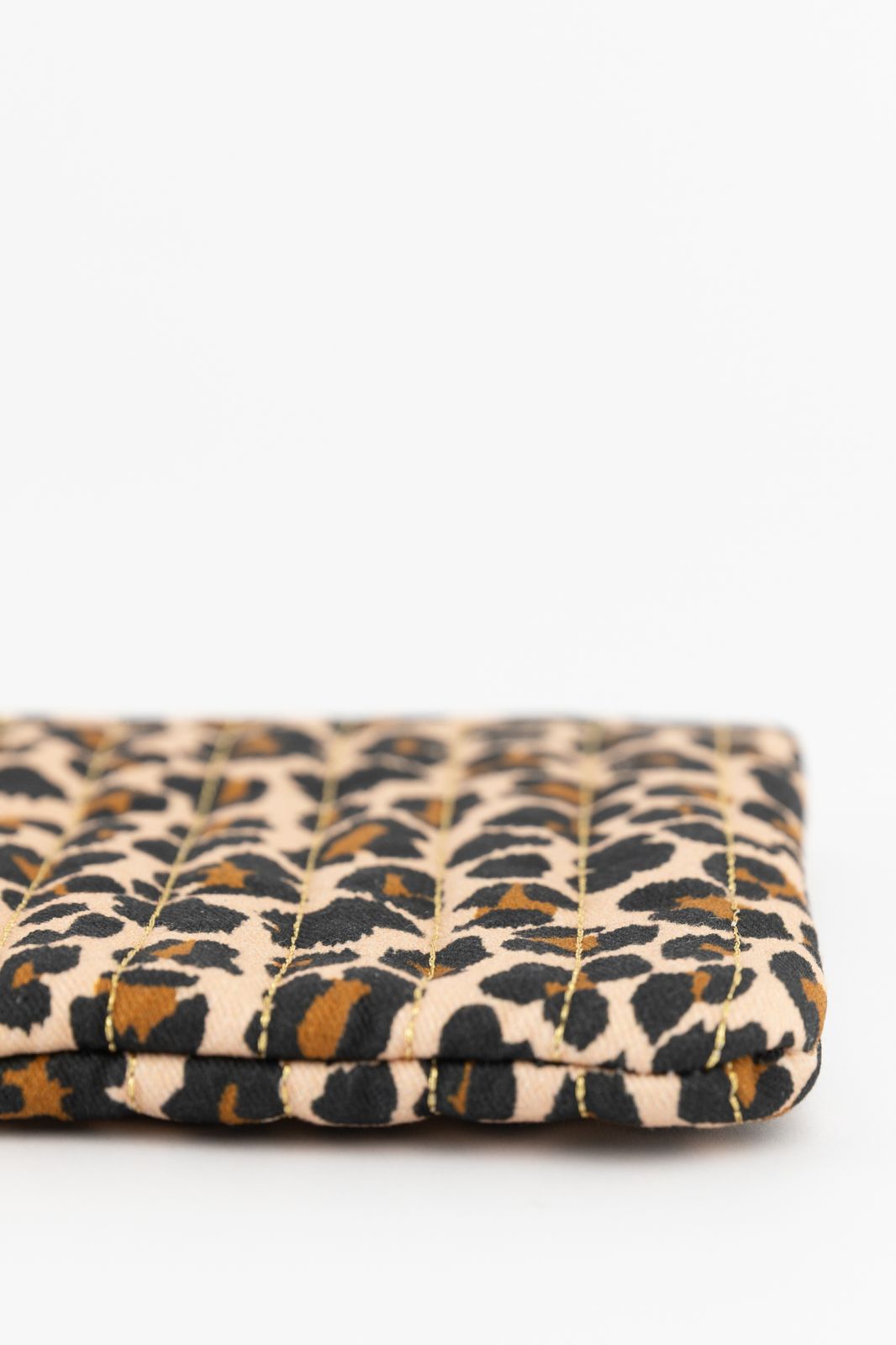 Bruine etui met leopard print