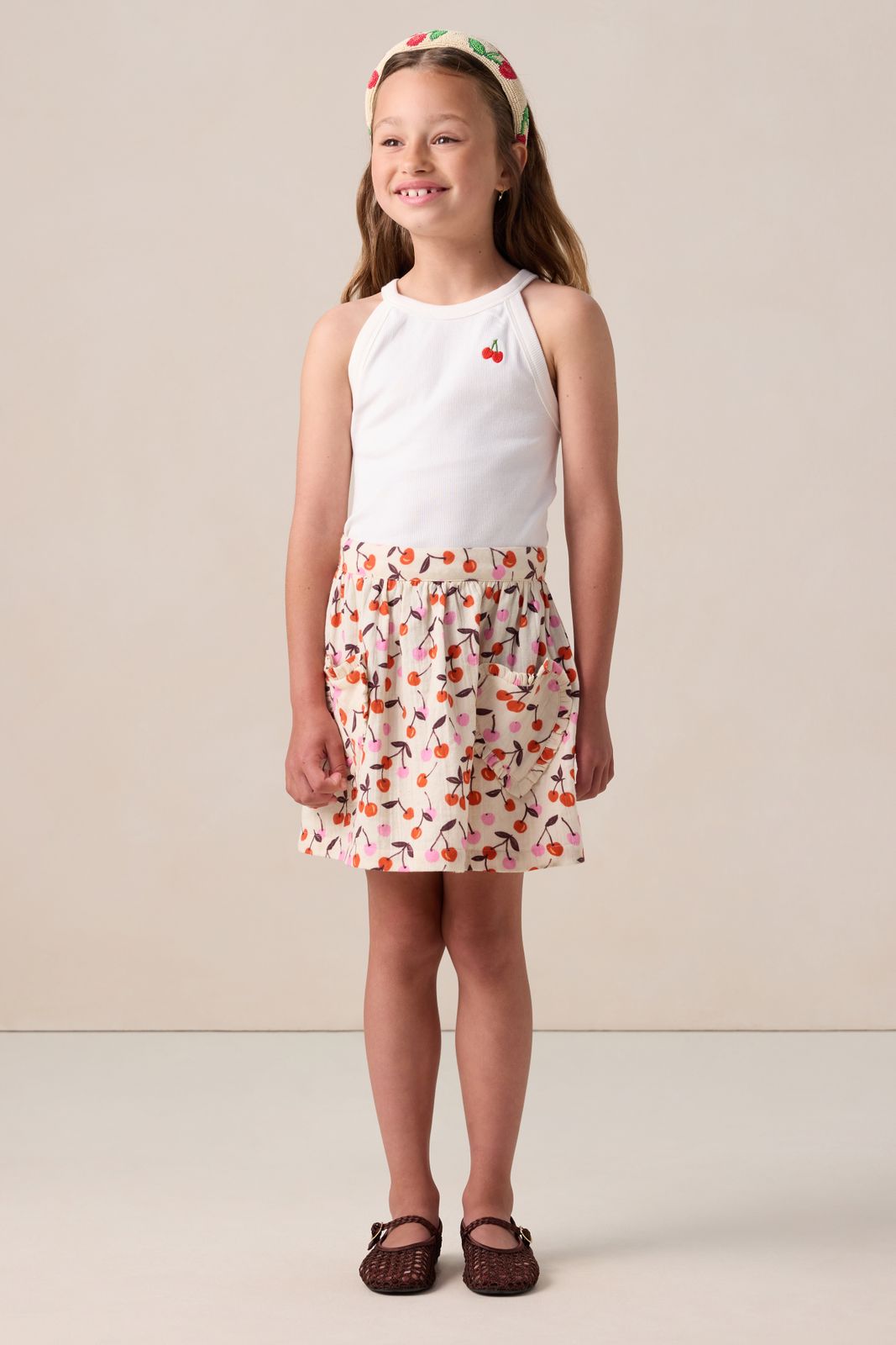 Wit singlet met artwork