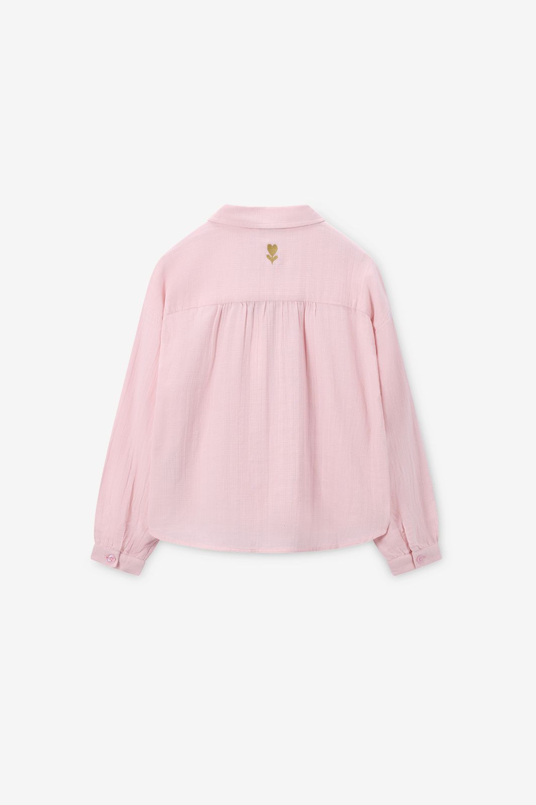 Lichtroze blouse met emboidery