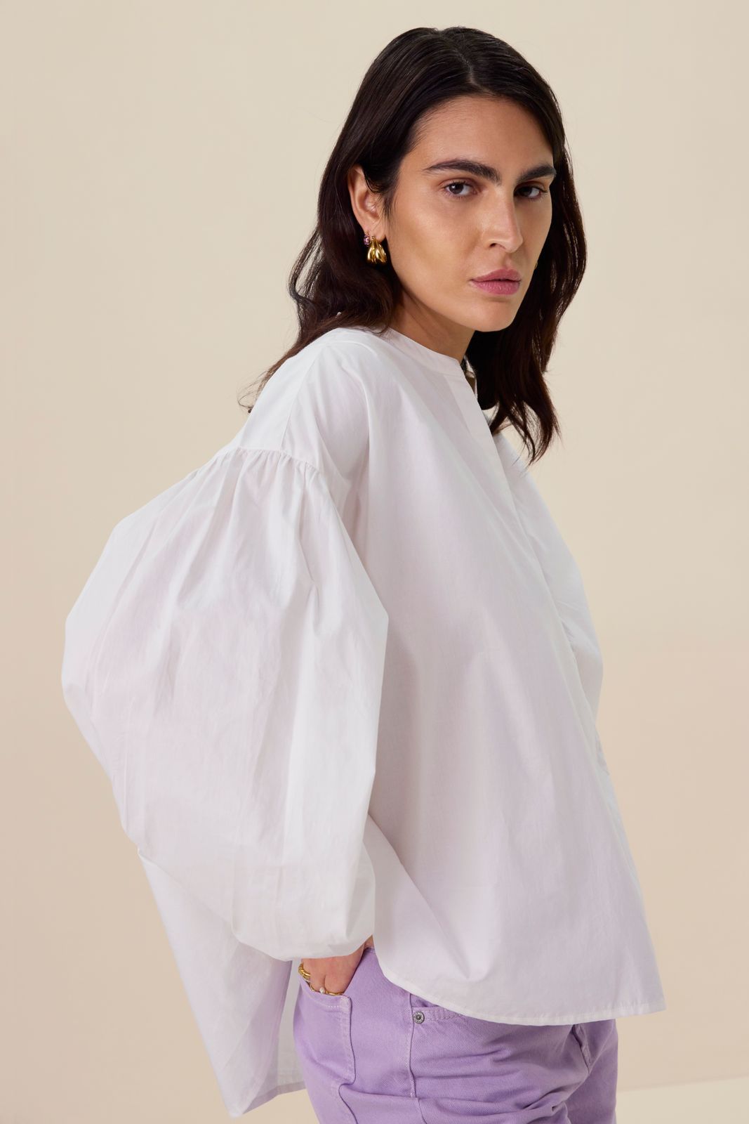 Witte oversized blouse