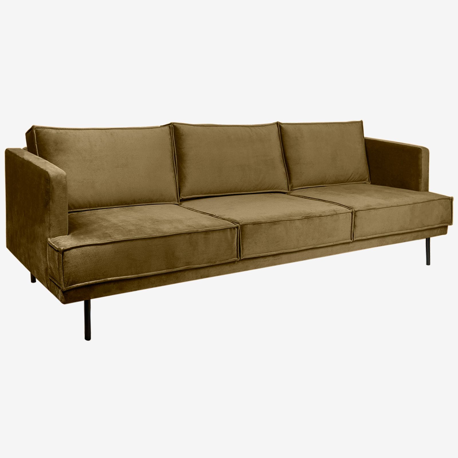 The Duchess velvet 3.5-zits bank Juke brons