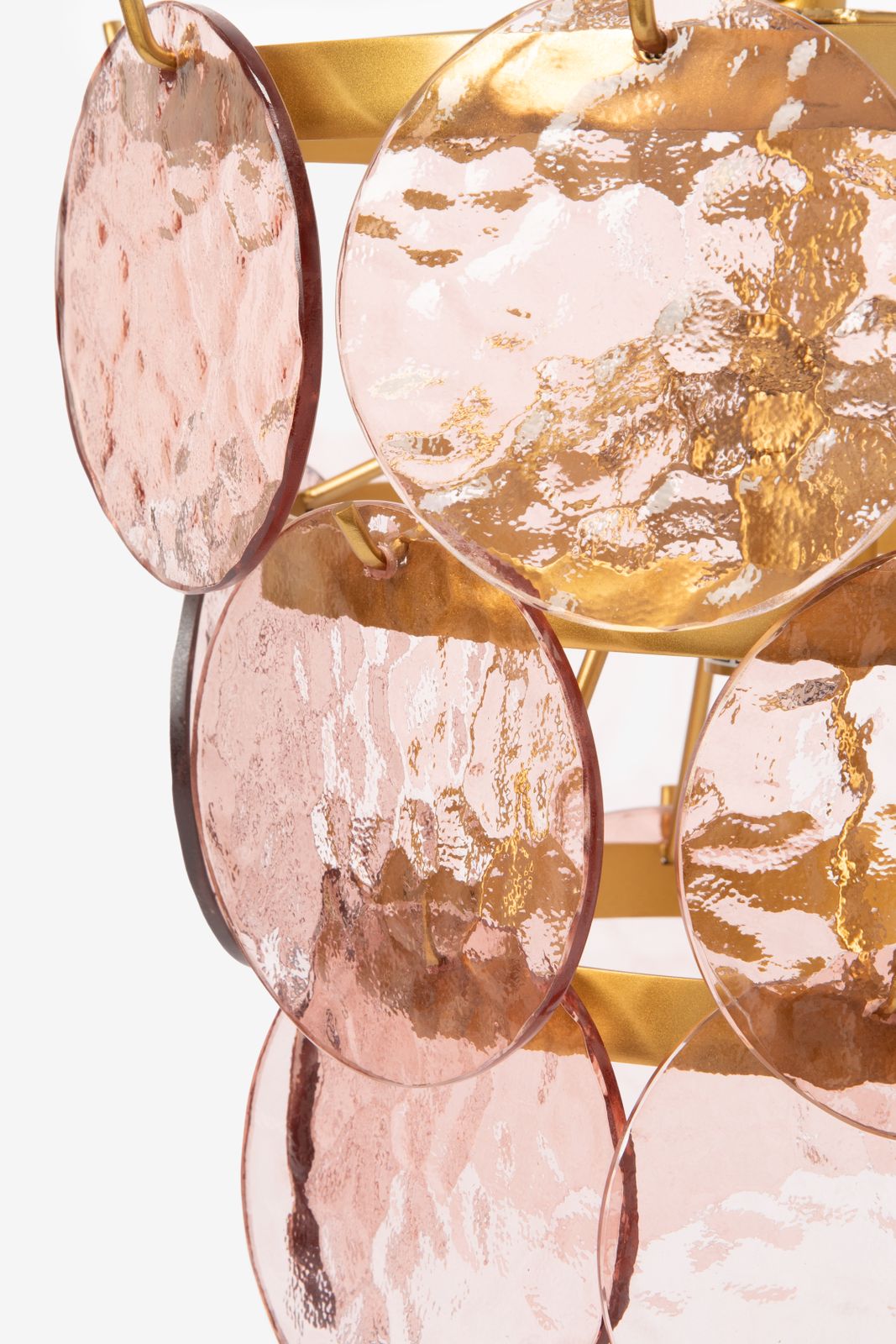 PRE-ORDER: Lichtroze scallop kroonluchter