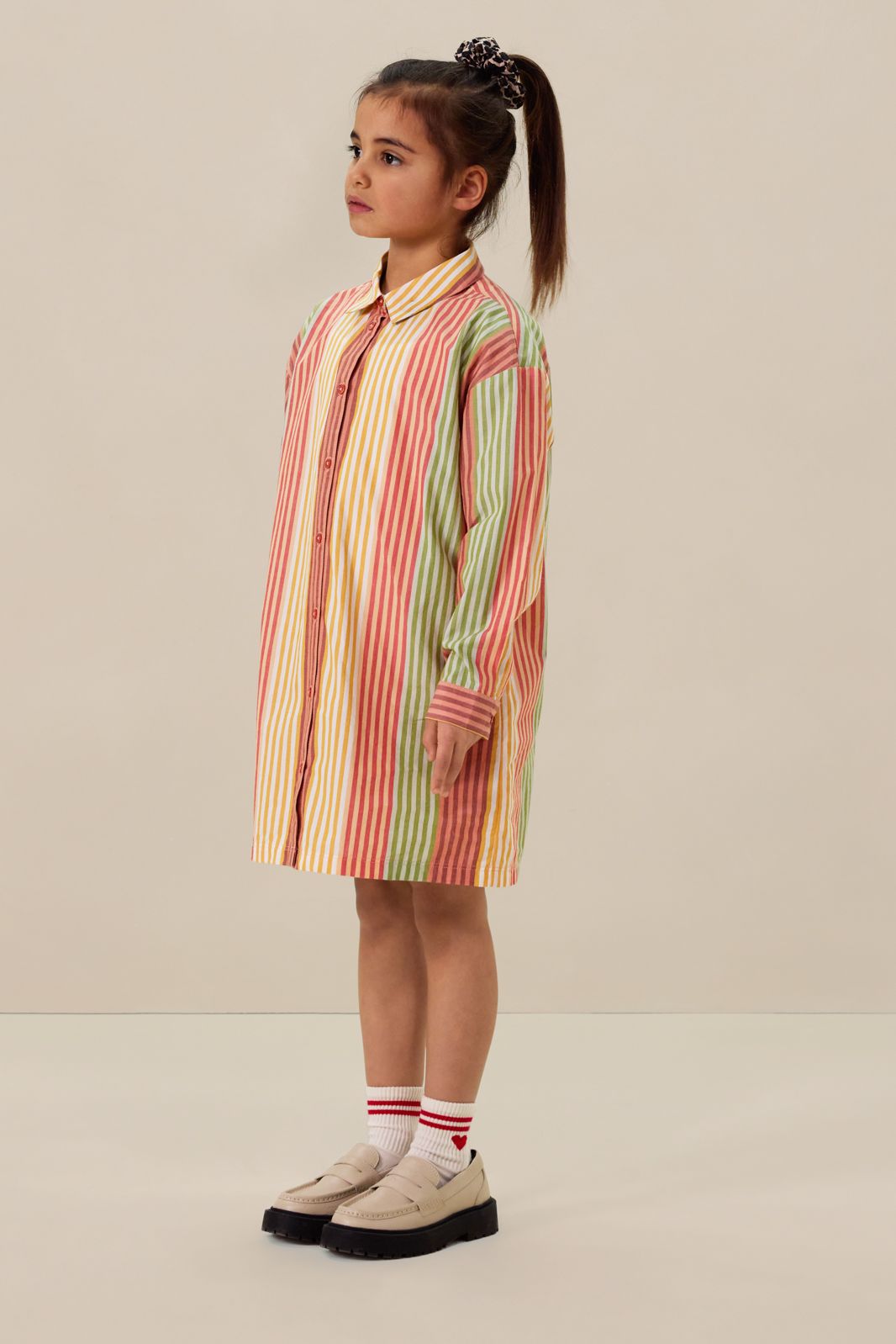 Multicolour blousejurk met strepen