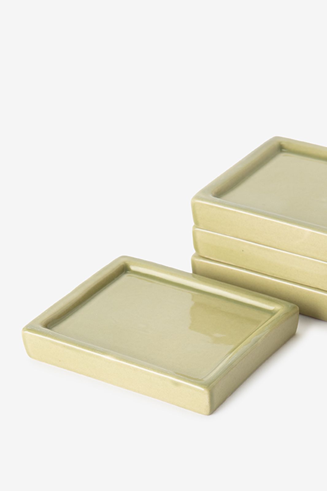 Groene glazed schaaltjes