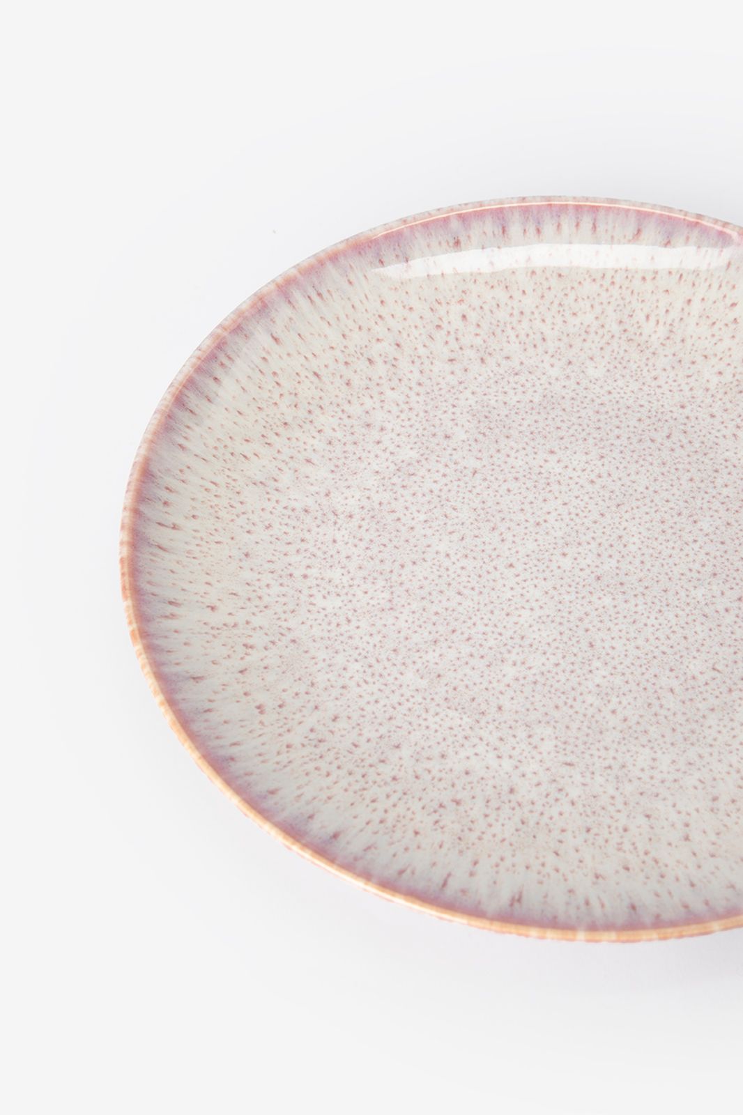 Roze reactive glaze ontbijtbord