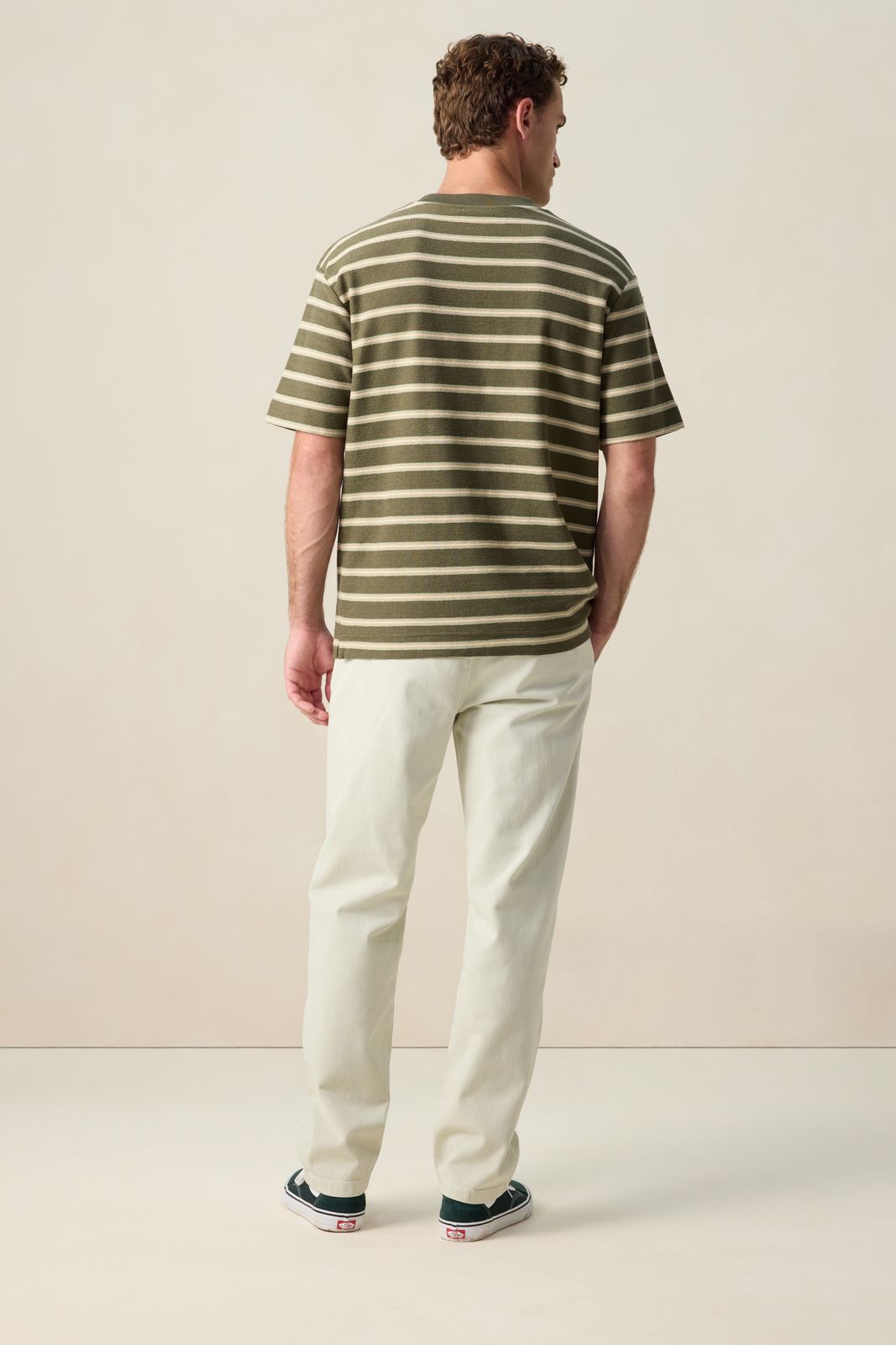 Lichtgroene mid-rise broek