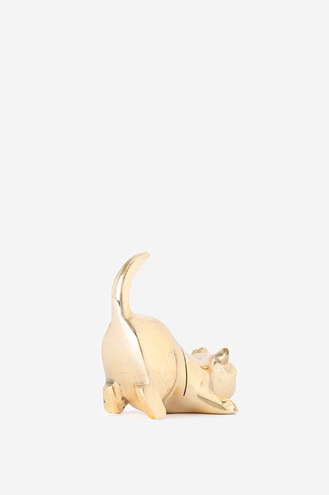 Messing kaarthouder kat