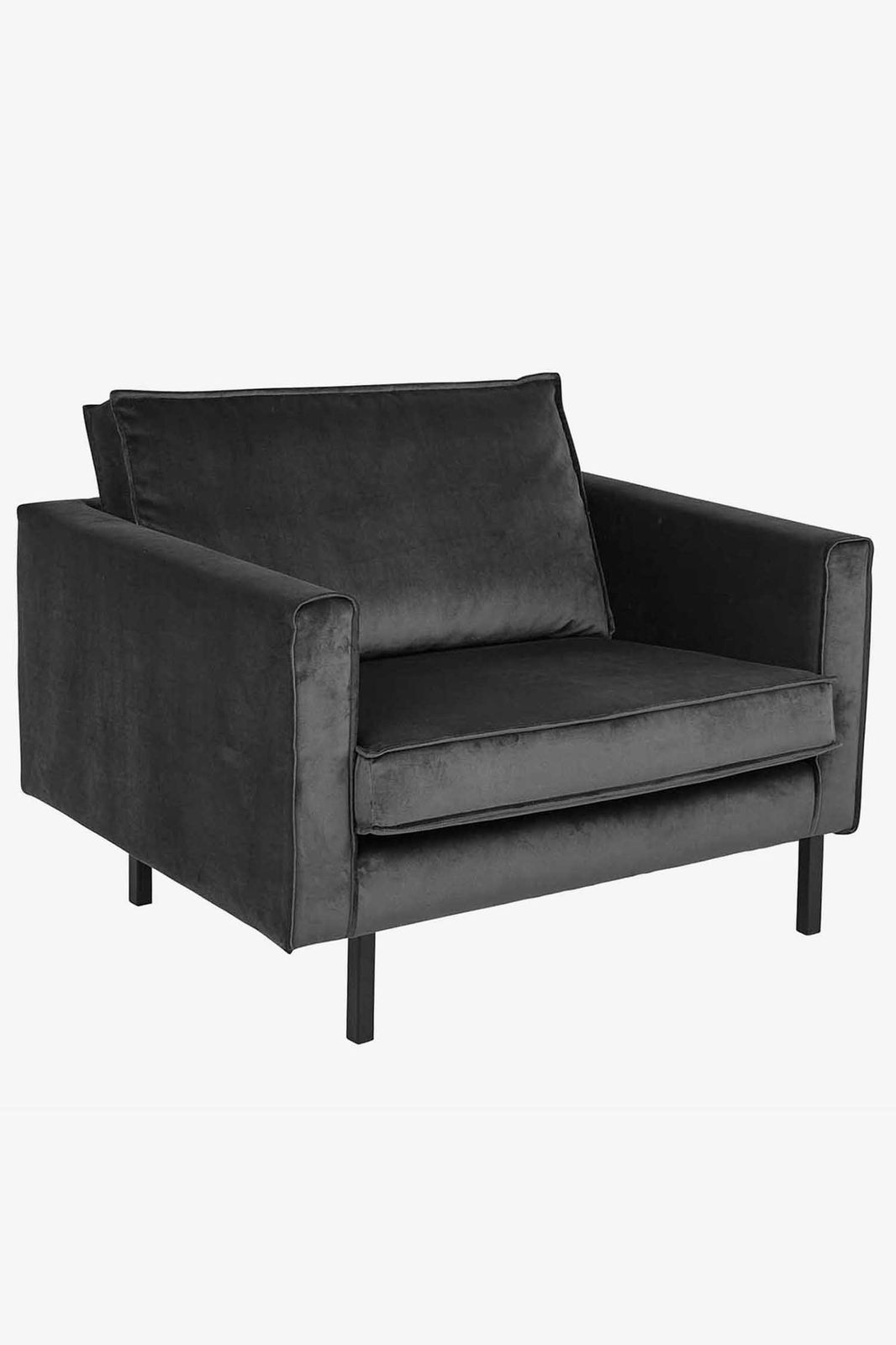 Amsterdam velvet loveseat juke antraciet