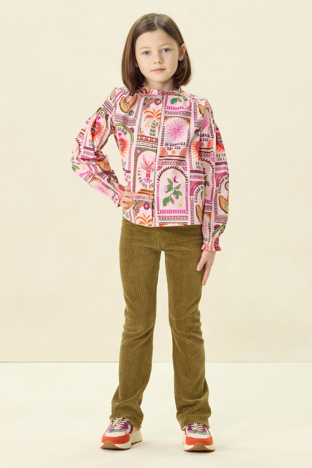 Groene rib flared legging