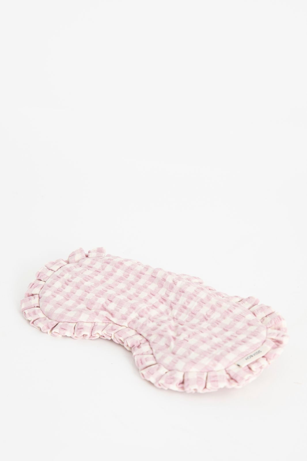 Lichtpaars geblokt oogmasker