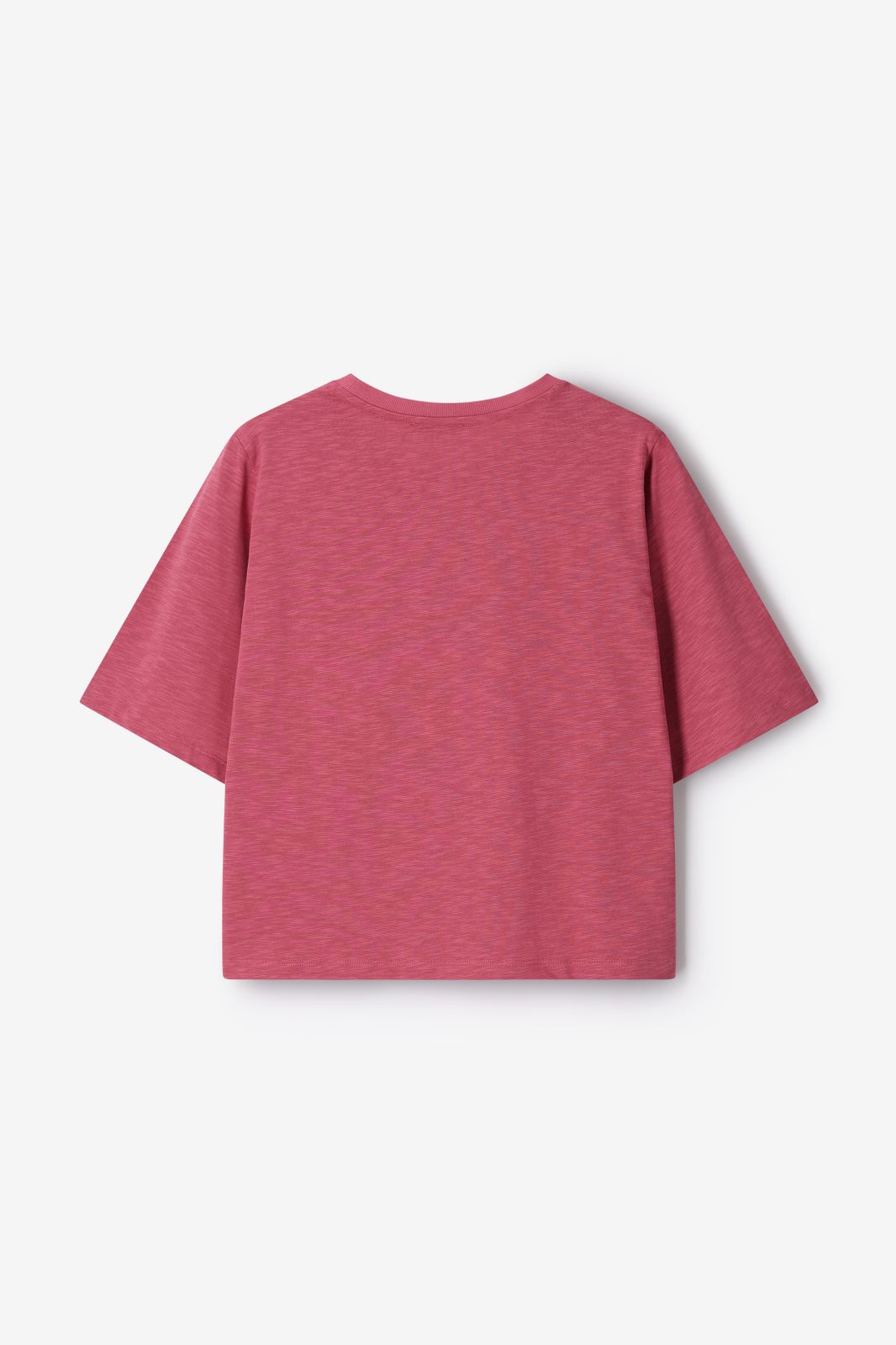 Donkerroze boxy T-shirt